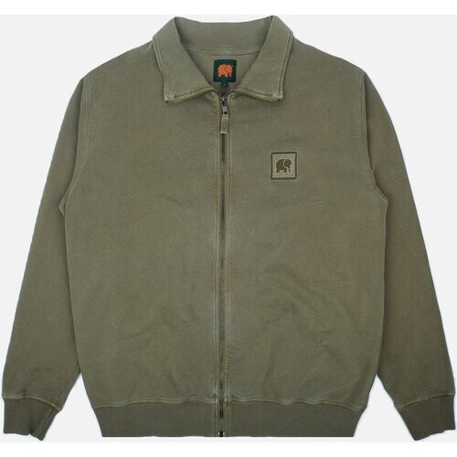 Trendsplant mannen vegan Trui Met Rits Chopo Loopback Groen Tweedehands