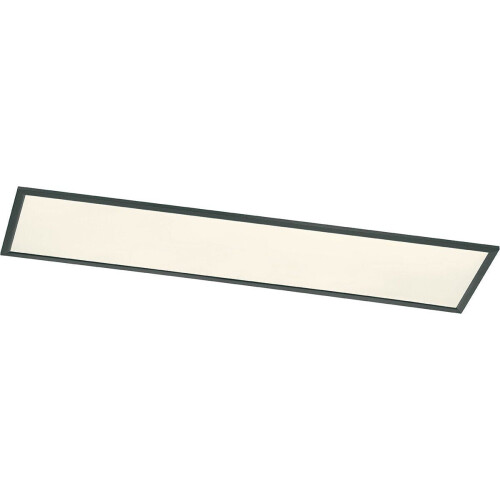 TRIO - LED Plafondlamp - 31W Dimbaar Warm Wit 3000K - Zwart Aluminium - Rechthoek