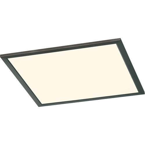 TRIO - LED Plafondlamp - Dimbaar 26W Warm Wit 3000K - Vierkant Zwart Aluminium