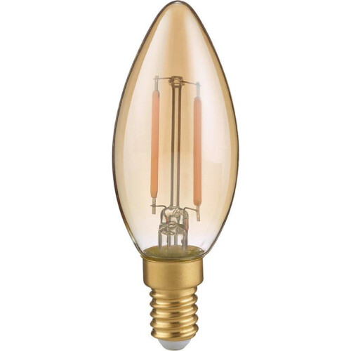 Trio leuchten - LED Lamp - Filament - E14 Fitting - 2W - Warm Wit - 2700K - Amber - Glas