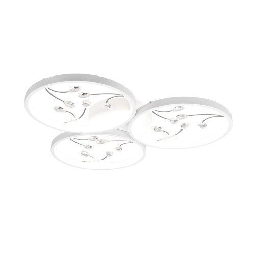 TRIO - LED Plafondlamp - 3 lichtpunten 30W Dimbaar Rond Wit Tweedehands