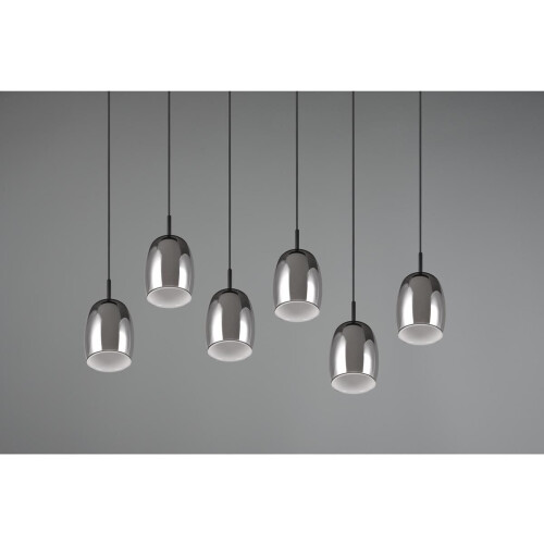 Trio Select Barret - Hanglamp - 6x E14 fitting - 60 cm diameter - Zwart