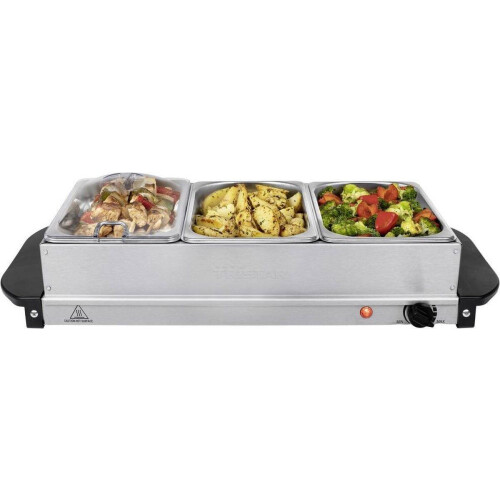 Tristar BP-6283 - Buffetwarmer 200W - 3 x 1,4 Liter - RVS (3 stuks)