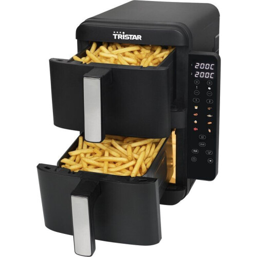 Tristar FR-9074 - Stack airfryer XXL - 9L - 2 kookzones - 8 kookprogramma's - 2400W - PFAS-vrij