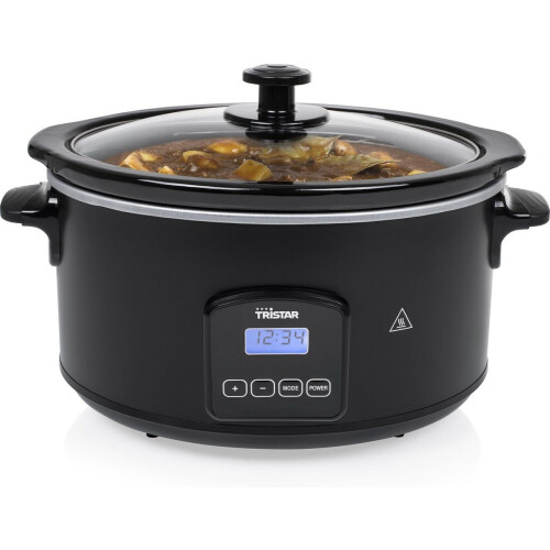 Tristar VS-3920 - Slowcooker 210W - 4,5 Liter - Keramische binnenpan - Warmhoudfunctie - Zwart Tweedehands