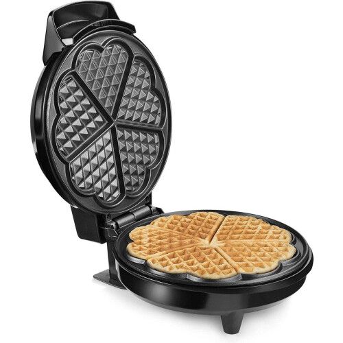 Tristar WF-1160 - Wafelijzer 700W - 5 hartvormige wafels - Anti aanbaklaag - Zwart
