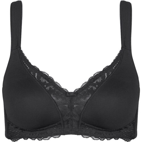 Triumph Modern Lace+Cotton - Beha zonder beugel - Katoenen cups - BLACK Tweedehands