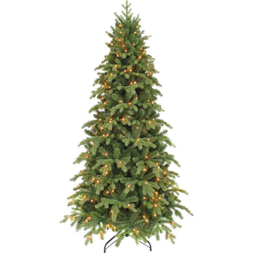 Triumph Tree Sherwood Slim - Kunstkerstboom 185 cm met LED Verlichting - Groen