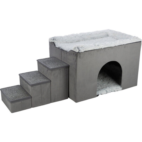 Trixie Huis Harvey - Hondenmand Met Trap - 154X60X60 cm - Grijs/Wit Tweedehands