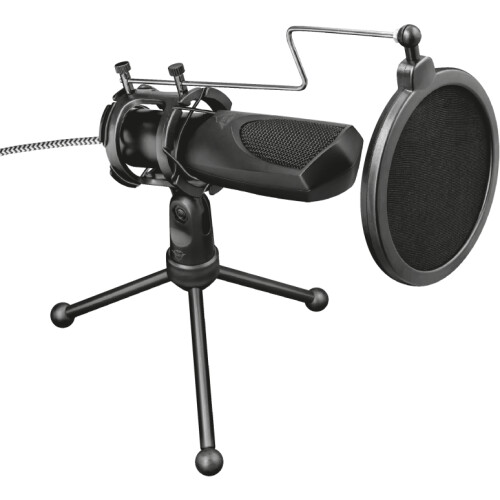 Trust GXT 232 Mantis - USB Microfoon - Schokdemping en Popfilter - Zwart Tweedehands