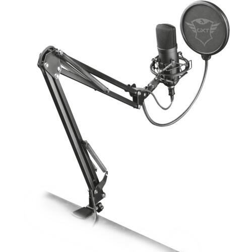 Trust GXT 252+ Emita Plus - USB-studiomicrofoon - Cardioïde opnamepatroon - Zwart