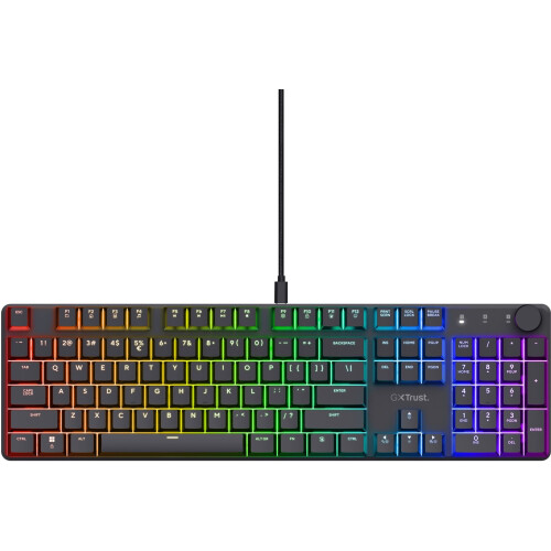 Trust GXT 866 Torix - Mechanisch Gaming Toetsenbord - Outemu White Switches - RGB Verlichting