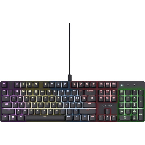 Trust GXT 871 Zora - Mechanisch Toetsenbord - RGB LED Backlight - Zwart Tweedehands