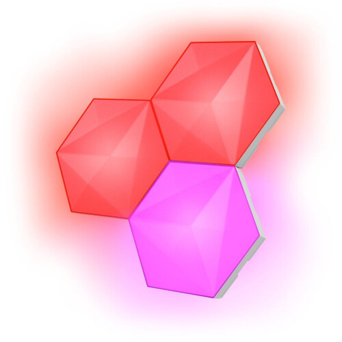 Trust GXT903 VYBZ 3-pack Uitbreidingset RGB Hexagon Licht Panelen - Led lamp - Wandlamp binnen - Game Verlichting - Amazon Alexa&Google Assistant Tweedehands