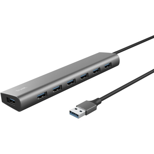 Trust Halyx - USB-hub - 7x USB 3.2 Gen 1 5Gbps - Zilver Tweedehands