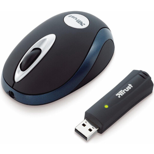 Trust MI-4550Xp - Draadloze optische mini muis - Oplaadbaar 800 DPI - Zwart