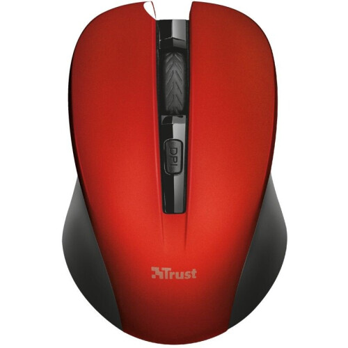Trust Mydo - Draadloze muis - Stille knoppen - Rood