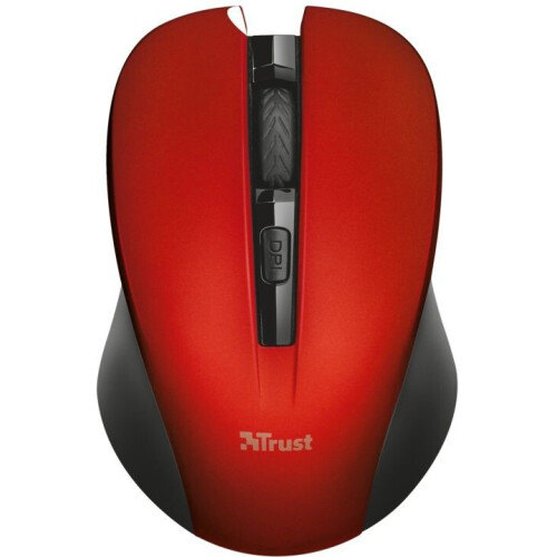 Trust Mydo - Draadloze muis - Stille knoppen - Rood