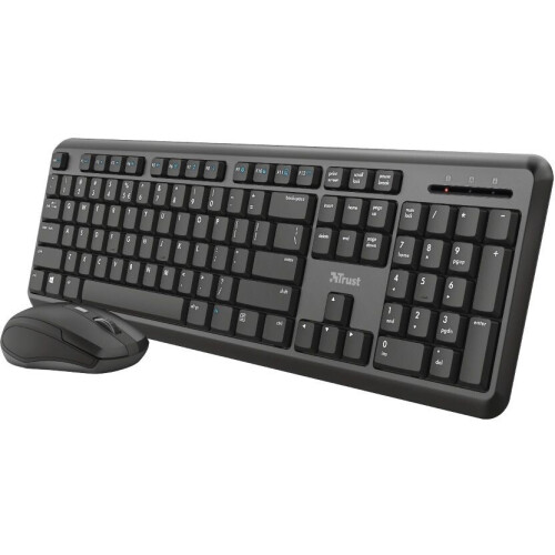Trust Ody - Draadloze Toetsenbord en Muis Set - Stille Toetsen en Morsbestendig - Qwerty UK