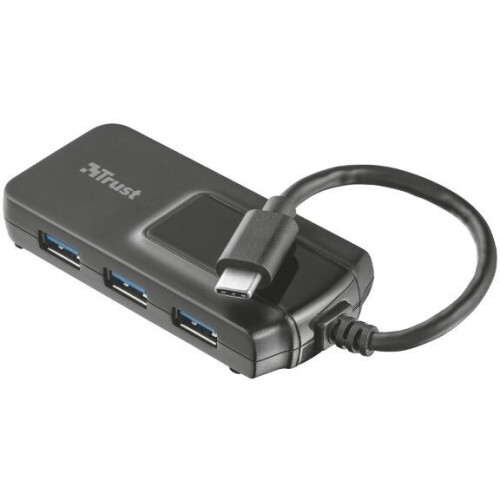 Trust Oila - USB 3.0 Hub - 4 Poorts USB Type C naar Type A - Zwart Tweedehands