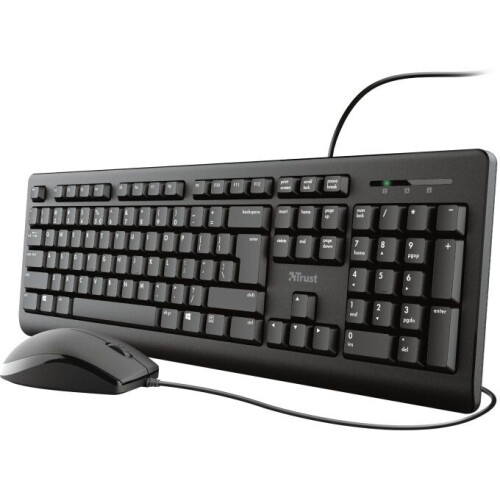 Trust Primo - Toetsenbord&Muis Set - Full-Size Qwerty UK - Draad