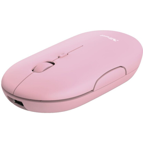 Trust Puck - Draadloze muis - Oplaadbaar - Roze Tweedehands