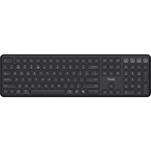 Trust Vaiya - Draadloos Toetsenbord - Multidevice - QWERTY US - Zwart Tweedehands