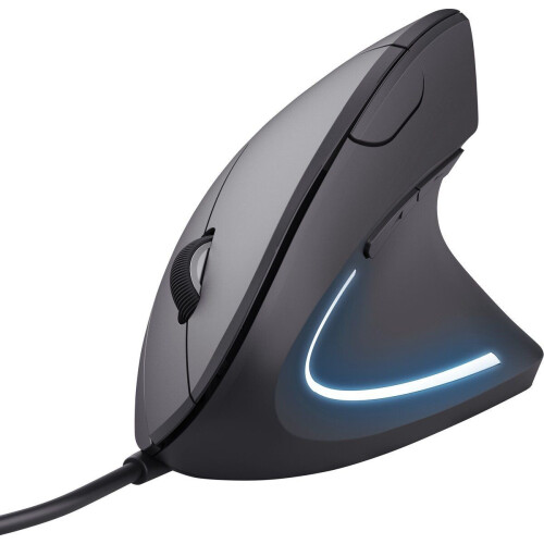 Trust Verto - Bedrade Ergonomische Muis - Verticale 60° Ontwerp - Grijs