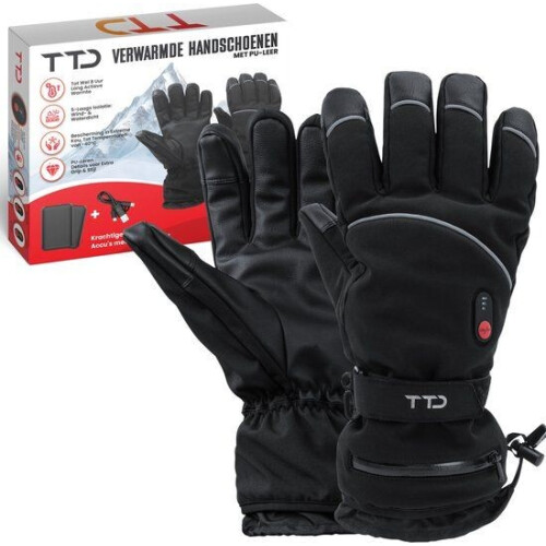 TTD® Verwarmde Handschoenen Deluxe L - PU Leer - Handschoenen met Verwarming Tweedehands