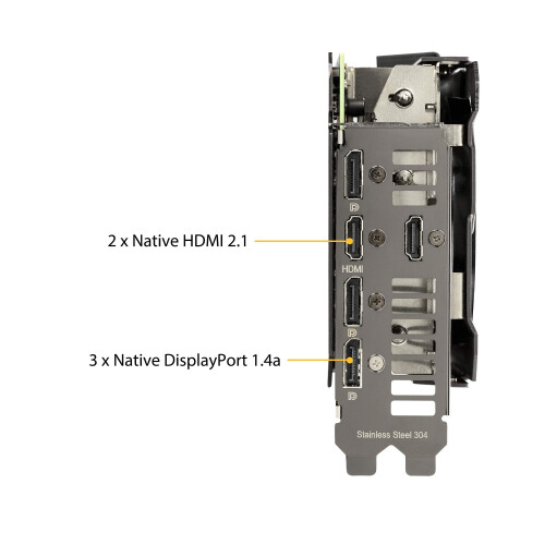 TUF Gaming NVIDIA GeForce RTX 3070 grafische kaart (PCIe 4.0, 8 GB GDDR6, HDMI 2.1, DisplayPort 1.4a, dubbele kogelventilatorlagers, certificering van militaire kwaliteit, GPU Tweak II Tweedehands