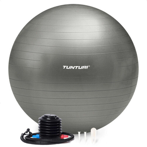Tunturi Anti Burst Fitnessbal - Yoga bal 55 cm - 220 kg gebruikersgewicht - Zilver Tweedehands