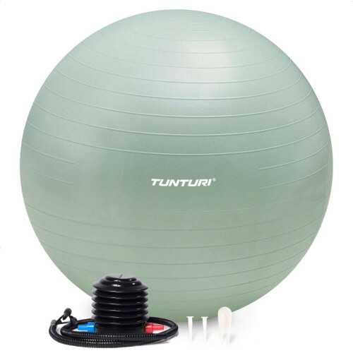 Tunturi Anti Burst Fitnessbal - Yoga bal 65 cm - 220 kg gebruikersgewicht - Incl Pomp en Trainingsapp - Munt Tweedehands