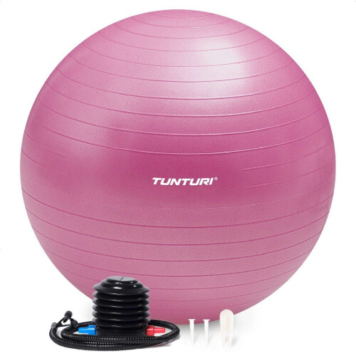 Tunturi Anti Burst Fitnessbal - Yoga bal 65 cm - Max 220 kg - Paars