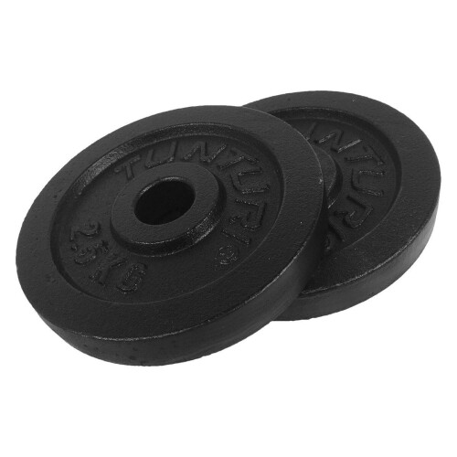Tunturi BRSCL106 - Halterschijven - Gietijzer - 2 x 2,5 kg -Ø 30 mm (2 stuks) Tweedehands