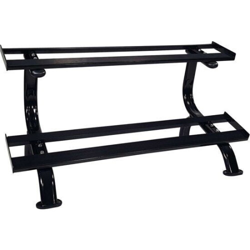 Tunturi Dumbbell Rek - Halterrek - 2-laags - Zwart