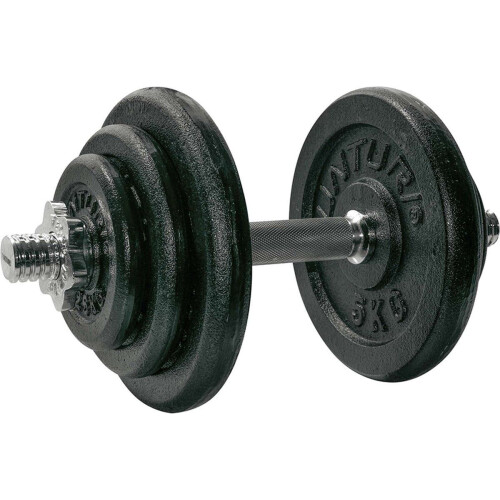 Tunturi Dumbbellset - Gietijzer 20kg - Halterset met schroefsluiting - Zwart Tweedehands