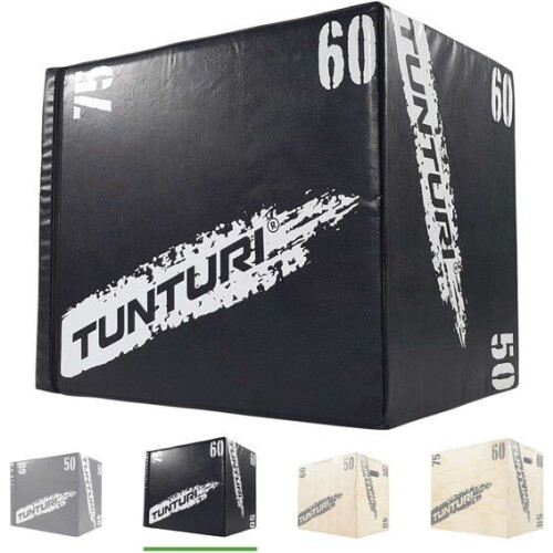 Tunturi Plyo Box - Houten fitnesskist - Soft cover EVA - 40 x 50 x 60 cm / 50 x 60 x 75 cm