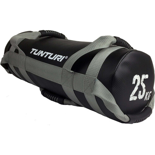 Tunturi Powerbag - Strengthbag 25kg - Inclusief gratis fitness app - Zwart