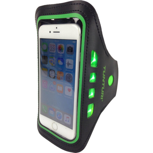 Tunturi Sport Telefoonarmband - Met Ledverlichting - Groen