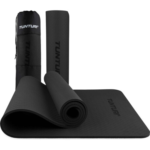 Tunturi Yoga Mat 8mm - Extra dikke fitness mat - Antislip - Zwart Tweedehands