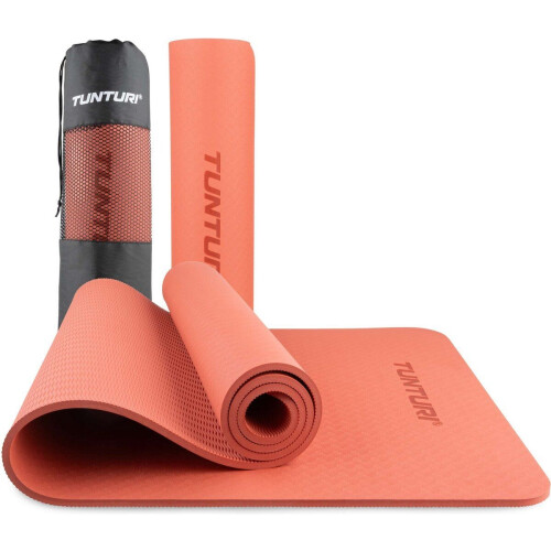 Tunturi Yoga Mat 8mm - Extra dikke fitnessmat - Antislip en ecologisch - Rosé Goud Tweedehands