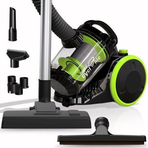 TurboTronic CV07 - Zakloze Stofzuiger - 700 Watt - 19.000 PA - Compact Design - Zwart/Groen Tweedehands