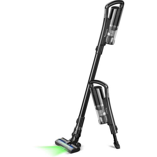 TurboTronic LZ6 - Draadloze stofzuiger met laserverlichting - Zwart