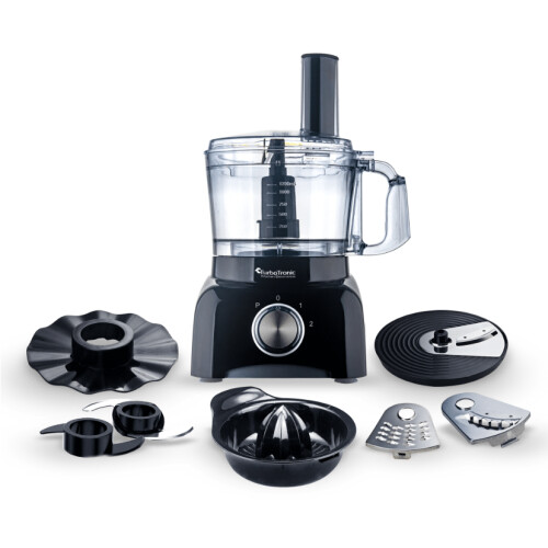 TurboTronic® TT-FP800 - Elektrische Keukenmachine - Krachtige Motor&Veelzijdig - Zwart