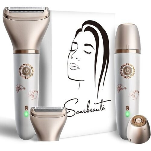 Tweedekans 2-in-1 Ladyshave + 2 Extra Scheerkoppen - Gezicht - Oksels - Benen - Bikinilijn - Scheerapparaat Vrouw - Elektrisch Ontharen - Haarverwijderaar Dames - Trimmer Vrouw - Intieme Zone Schaamhaar - Ladyshaves Bikini Tweedehands