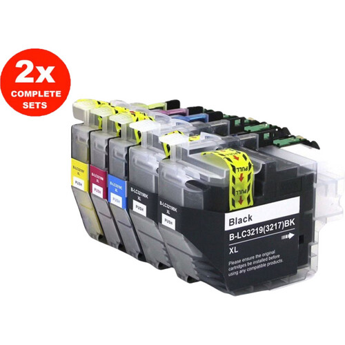 Tweedekans 2x Brother LC3219 Inktpatronen - Zwart en Kleur - Geschikt voor diverse Brother printers - 4 x 1,5 x 12 cm Tweedehands