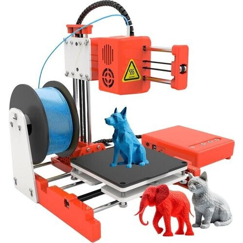 Tweedekans 3D&Print 3D Printer voor Beginners, Kinderen - Bouwpakket - Starterspakket voor Kinderen - Oranje Tweedehands