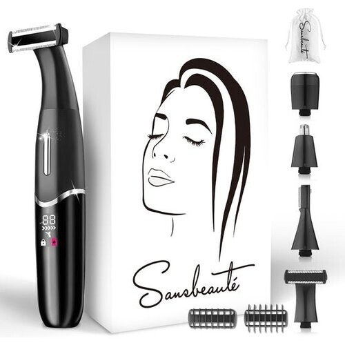 Tweedekans 4-in-1 Bikinitrimmer + Reistas - Sansbeauté® - Gezicht - Oksels - Benen - Bikinilijn - Wenkbrauwtrimmer - Gezichtsontharing Dames - Intieme Zone - Ladyshaves Bikini - Ontharingsapparaat Elektrisch Tweedehands