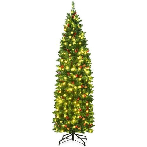 Tweedekans 6.5 Feet Pre-lit Hinged Pencil Christmas Tree Tweedehands