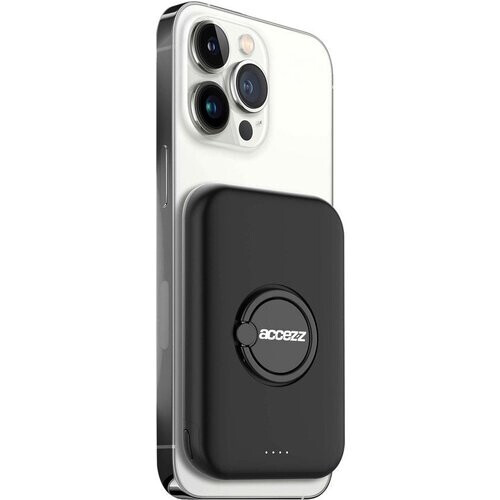 Tweedekans Accezz Powerbank Geschikt voor Magsafe 5000 mAh - Batterij LED-display - USB C - 18 Watt - Draadloze Powerbank Geschikt voor iPhone 12/13/14/15 - Zwart Tweedehands